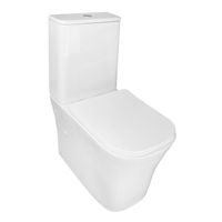 Унитаз-компакт Azario ANTEO SQUARE 385х630х820 напольный, безободковый, с быстросъемным сиденьем микролифт арт-AZ-1218A — фото 1, Напольные унитазы