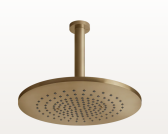 Верхний душ, Gessi, Shower316, тип установки-потолочный, ширина, мм-355, глубина, мм-355, форма-круглая, держатель-есть, размер держателя-274, цвет-Warm Bronze Brushed PVD арт-54152.726 — фото 1, Верхние души