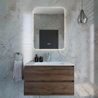 База под раковину Luka 800 подвесная, 2 выкатных ящика soft-close, С.Oak арт-VMC-2L800CO — фото 1, Тумбы под раковину