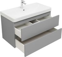 Товар: Тумба с раковиной Aquanet Вега 2.0 90 2 ящ. цв.мисти грин (раковина Ирис) 00344748 - фото 5 Тумба с раковиной Aquanet Вега 2.0 90 2 ящ. цв.мисти грин (раковина Ирис) 00344748 — фото 5, Тумбы с раковиной