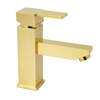 KVANT GOLD См-ль д/раковины моноком., золото 31491 — фото 1, Смесители для раковины