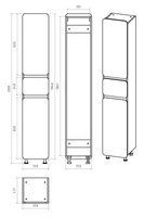 Товар: Шкаф-пенал арт-П-Чег-05035-01-1ЯЛ - фото 6 Шкаф-пенал арт-П-Чег-05035-01-1ЯЛ — фото 6, Пеналы для ванной комнаты