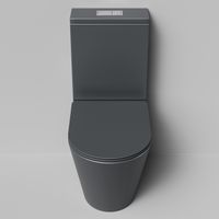 Унитаз напольный Grossman (640х360х835) безободковый,серый матовый с тонкой крышкой,микролифт,смыв торнадо,2 места арт-GR-4458GMSQ — фото 5, Напольные унитазы