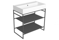 Металлическая структура SIMAS AGILE напольная цвет черный матовый AGSA81 — фото 1, Консоли для раковины