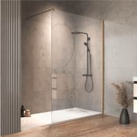 CALYPSO WO - 120 - GOLD PROFILE - TRANSPARENT 661290 — фото 1, Неподвижные шторки для ванной