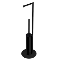 Стойка COLOMBO DESIGN MINI B4018.NM с держателем туалетной бумаги и ершиком цвет черный матовый — фото 3, Ершики для унитаза