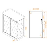Душевой уголок RGW TO-44-1 (TO-14 + Z-060-2) 1800x900 020744189-11 — фото 1, Душевые уголки