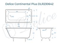 Ванна чугунная Delice Continental PLUS 100х70 DLR230642 — фото 3, Чугунные ванны