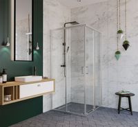 Душевой уголок ALEX BAITLER 1 серия AB1490X1 прозрачное стекло — фото 2, Душевые перегородки