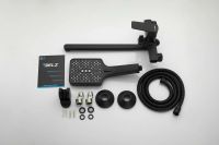 Смеситель для ванны однорычажный с длинным изливом и душем BELZ, черный арт-B22715-7 — фото 11, Смеситель для ванны