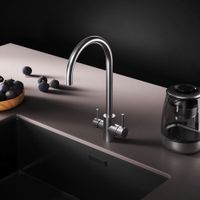 F85B07711 X-Joy S, смеситель для кухни с С-изливом с каналом для питьевой воды, сатин — фото 3, Смесители для кухни