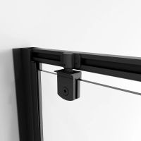 Душевое ограждение Niagara Nova (90х90х195) квадрат,черный матовый,дверь распашная,стекло прозрачное,2 места арт-NG-85-9AB-A90B-34 — фото 7, Квадратные душевые уголки