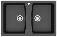 Товар: Кухонная мойка AZARIO Elmas 780х500х190 двойная, искусственный мрамор, цвет черный арт-CS00078333 - фото 3 Кухонная мойка AZARIO Elmas 780х500х190 двойная, искусственный мрамор, цвет черный арт-CS00078333 — фото 3, Кухонные мойки