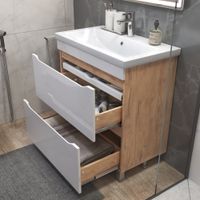 Тумба под раковину VIGO Grani 80 напольная дуб золотой арт-203 дуб золотой — фото 3, Тумбы под раковину