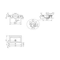 Товар: Раковина Cersanit Como S-UM-COM50/1, 50 см - фото 2 Раковина Cersanit Como S-UM-COM50/1, 50 см — фото 2, Раковины встраиваемые сверху
