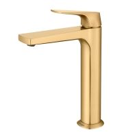 Смеситель для раковины высокий Raglo , золотой сатин арт-R07.15.03 — фото 1, Смесители для раковины