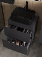 Товар: Orange Line Li-60TugMDF+B02-460MB тумба с раковиной подвесная 60 см, графит/черный Li-60TugMDF+B02-460MB - фото 6 Orange Line Li-60TugMDF+B02-460MB тумба с раковиной подвесная 60 см, графит/черный Li-60TugMDF+B02-460MB — фото 6, Тумбы с раковиной