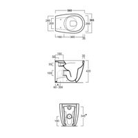 Унитаз SIMAS VIGNONI напольный приставной безободковый с вихревым смывом цвет белый VI01VERT — фото 3, Подвесные унитазы