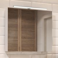 Зеркальный шкаф VIGO Plaza 80 подвесной белый арт-zsh.PLA.80.El — фото 2, Зеркальные шкафы в ванную