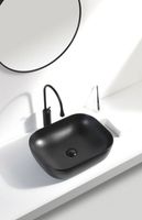 Раковина накладная Aquanet Lake-1-MB 39,5 черный — фото 1, Раковины накладные