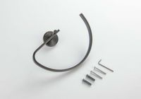 БЕТТА полотенцедержатель овальный, оружейная сталь арт-AQ4621BGM — фото 2, Полотенцедержатели