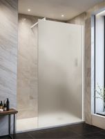 Душевая перегородка Parly 100x190,стекло матовое, профиль белый арт-T100F — фото 2, Душевые перегородки
