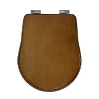 BELLA Крышка/сиденье унитазa Lux, с системой Microlift, цвет Noce /хром 20677 — фото 1, Сиденья для унитаза