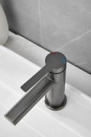 Смеситель для раковины BELZ , оружейная сталь арт-B10813-3 — фото 5, Смесители для раковины