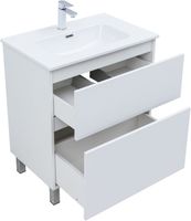Товар: Тумба с раковиной Aquanet Вега 70 (Ирис) напольная 2 ящ. цв. белый глянец 00345376 - фото 9 Тумба с раковиной Aquanet Вега 70 (Ирис) напольная 2 ящ. цв. белый глянец 00345376 — фото 9, Тумбы с раковиной