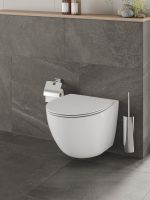 Товар: Orange Унитаз подвесной безободковый белый с инсталляцией, микролифт, кнопка смыва белая арт-CI07-150W+APB188 - фото 2 Orange Унитаз подвесной безободковый белый с инсталляцией, микролифт, кнопка смыва белая арт-CI07-150W+APB188 — фото 2, Комплекты унитаз + инсталляция