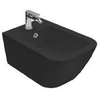 Биде GLOBO STONE подвесное с одним отверстием цвет черный матовый арт-STS10AR — фото 1, Биде подвесные