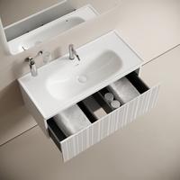 Тумба подвесная SANCOS Code 990х453х400, c одним ящиком оснащенным доводчиками, цвет белый , арт. арт-CD100W — фото 2, Тумбы под раковину