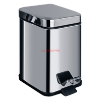 Ведро COLOMBO DESIGN COMPLEMENTI напольное с крышкой с педалью 3 л цвет нержавеющая сталь арт-B9210 — фото 3, Мусорные ведра