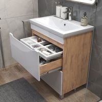 Тумба под раковину VIGO Grani 70 напольная дуб золотой (202 дуб золотой) — фото 4, Тумбы под раковину