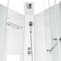 Кабина душевая без крыши Ceruttispa (90x90x215-225) арт-CHIKA901T — фото 2, Душевые кабины