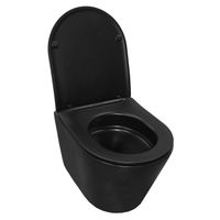 Унитаз подвесной Azario VELA 360х480х360 безободковый, система смыва "Торнадо", с быстросъемным сиденьем "Микролифт", черный матовый арт-AZ-2480MB — фото 2, Подвесные унитазы