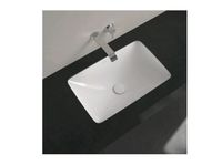 Раковина, Villeroy&Boch, Loop&Friends, ширина, мм-450, глубина, мм-280, высота, мм-170, тип установки-встраиваемый, отверстия для смесителя-отсутствуют, с переливом, материал-TitanCeram, крепления в комплекте, цвет-альпийский белый (белый Alpin) арт-4A560001 — фото 1, Раковины накладные