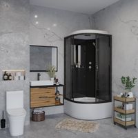 Душевая кабина Niagara Classic NG-6508-14 (90х90х215) высокий поддон(40см),черный,стекло тонированное,4 места арт-65081434 — фото 3, Душевые кабины