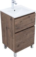 Товар: Тумба с раковиной Aquanet Алвита new 50 (Flat) напольная 2 ящ. цв.дуб веллингтон табак 00345674 - фото 5 Тумба с раковиной Aquanet Алвита new 50 (Flat) напольная 2 ящ. цв.дуб веллингтон табак 00345674 — фото 5, Тумбы с раковиной
