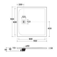 Душевой поддон GLOBO DOCCIAPIETRA с антислипом цвет чёрный DP09090504 — фото 2, Душевые поддоны