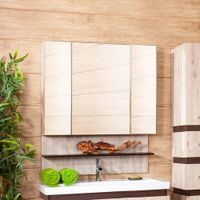 Товар: Зеркальный шкаф Бриклаер ТЕХАС 100 см, кантри/венге 4620750418854 - фото 1 Зеркальный шкаф Бриклаер ТЕХАС 100 см, кантри/венге 4620750418854 — фото 1, Шкафы для ванной