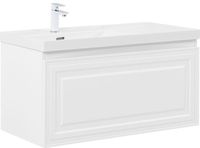 Тумба с раковиной Aquanet Агата 100 L 1 ящ. цв. белый сатин 00365934 — фото 2, Тумбы с раковиной