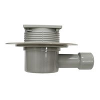 Трап для душа AZARIO 100х100 перфорированная решетка, горизонтальный выпуск арт-AZZ14100 — фото 2, Трапы для душа