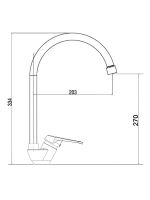 OneLife смеситель для кухни однорычажный полимерный с гибким изливом, хром/черный арт-P11-007cr — фото 1, Смесители для кухни