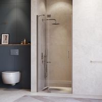 Душевая дверь RGW HO-014Gr 140x200, профиль серый, стекло прозрачное/8 мм (EasyClean), арт-350601414-110 — фото 2, Распашные душевые двери