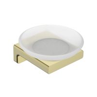 Tivoli Мыльница латунь/матовое стекло, золото шлифованное арт-AQM7314BG — фото 1, Мыльницы