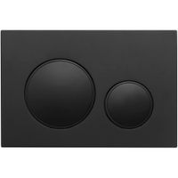 Кнопка смыва Veconi FLUSH V10, , 240х162х7, пластик, чёрный матовый кайма - черный матовый арт-FLV10-B — фото 1, Кнопки смыва