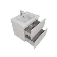 Товар: AQ77060-LG Комплект мебели: Тумба 60см ВЕГА с раковиной AQ0460-00, 2 ящика, цвет серый туман - фото 2 AQ77060-LG Комплект мебели: Тумба 60см ВЕГА с раковиной AQ0460-00, 2 ящика, цвет серый туман — фото 2, Тумбы с раковиной