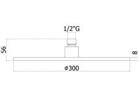 Верхний душ с держателем Paffoni Master King (ZSOF079HGSP + ZSOF034HGSP) ZSOF079HGSP + ZSOF034HGSP — фото 1, Верхние души