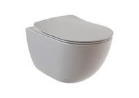 CREAVIT FREE Унитаз подвесной безободковый с биде ХОЛОДНЫЙ СЕРЫЙ МАТОВЫЙ арт-FE322-00CG00E-0000 — фото 1, Подвесные унитазы